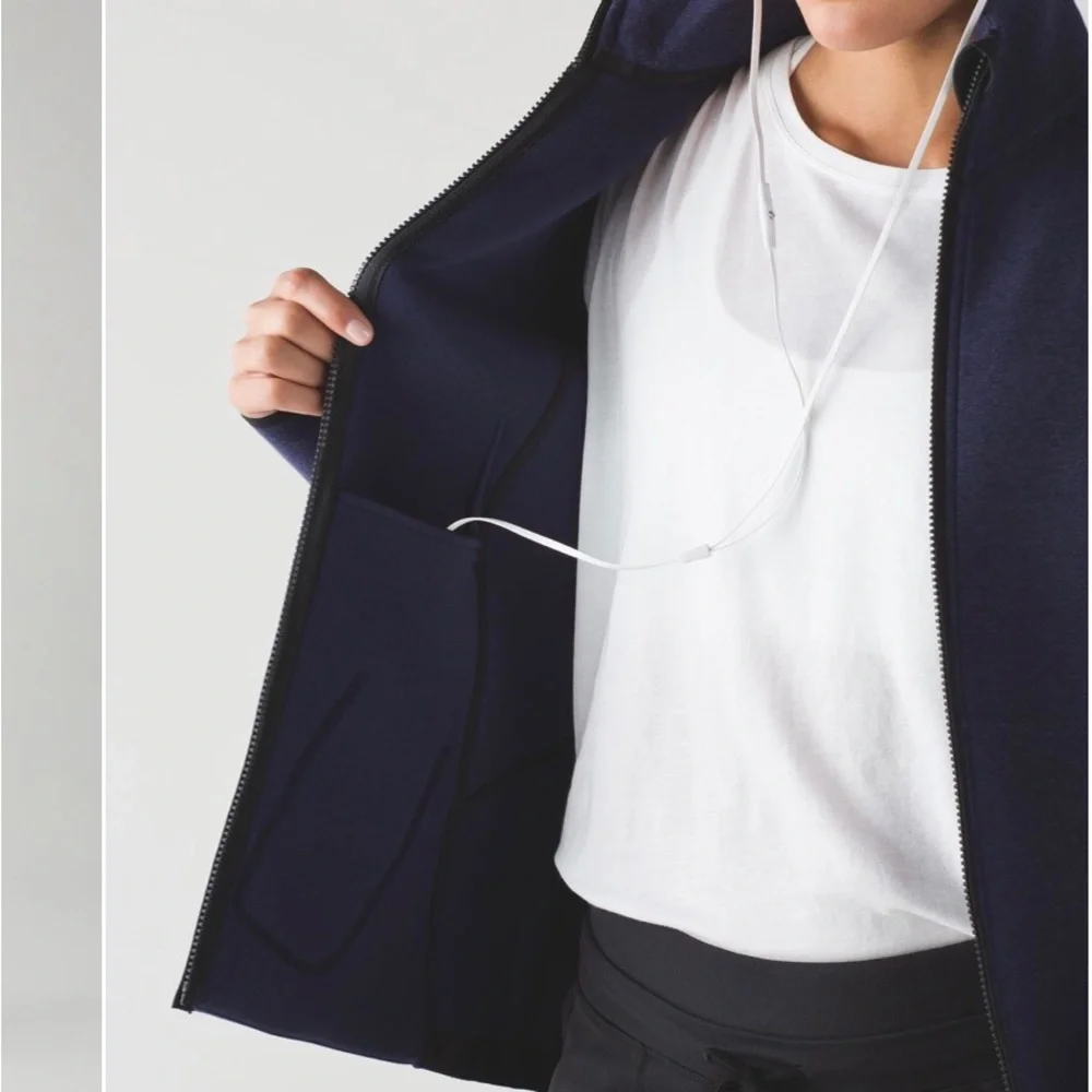 Lululemon" Insculpt Jacket- Heathered Deep Indigo / Deep Indigo- Size 4- - Picture 3 of 15